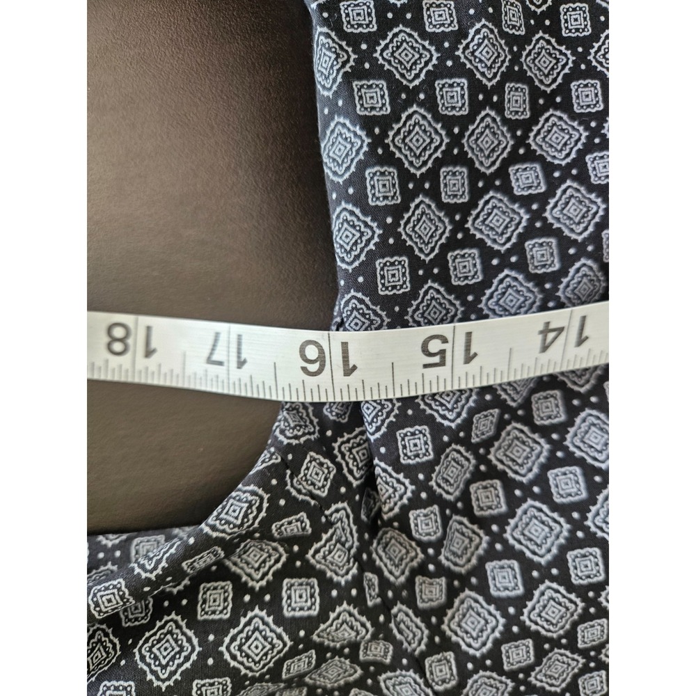 DKNY Boys Skinny Fit Shirt Size 12 Black White Geometric Dress Shirt Long Sleeve - Picture 4 of 5